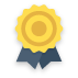 Certificate badge icon,